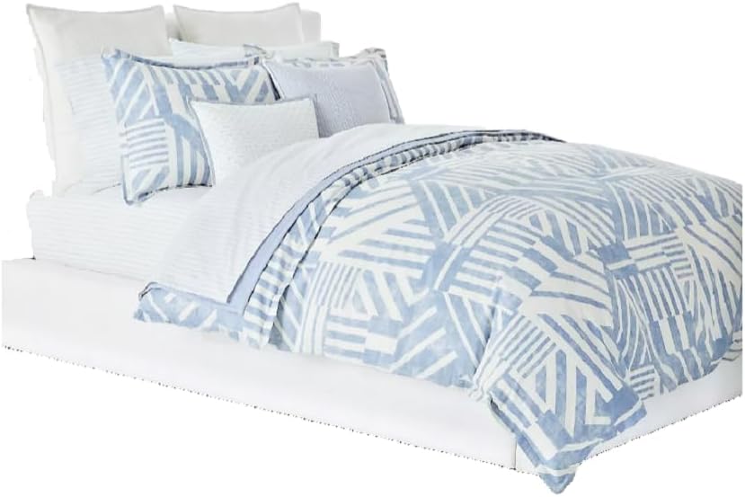 Lauren Ralph Lauren Bennett Geometric 3-Pc. Full Queen Duvet Cover Set Cornflower Blue