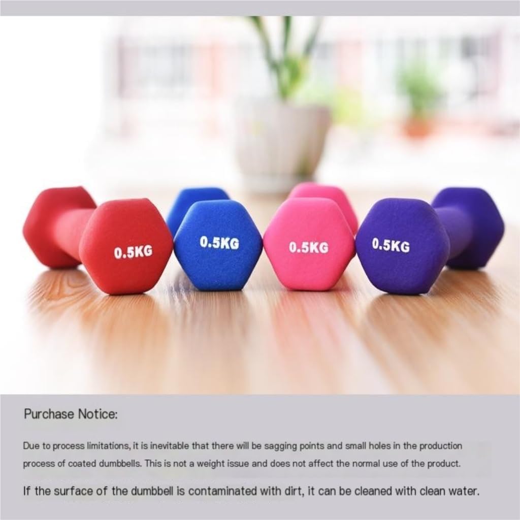 Dumbbel Frosted Plastic Small Dumbbells, Men's Yoga Fitness Equipment, A Pair Of Arm Exercise Hexagonal Dumbbells Barbell, Pink