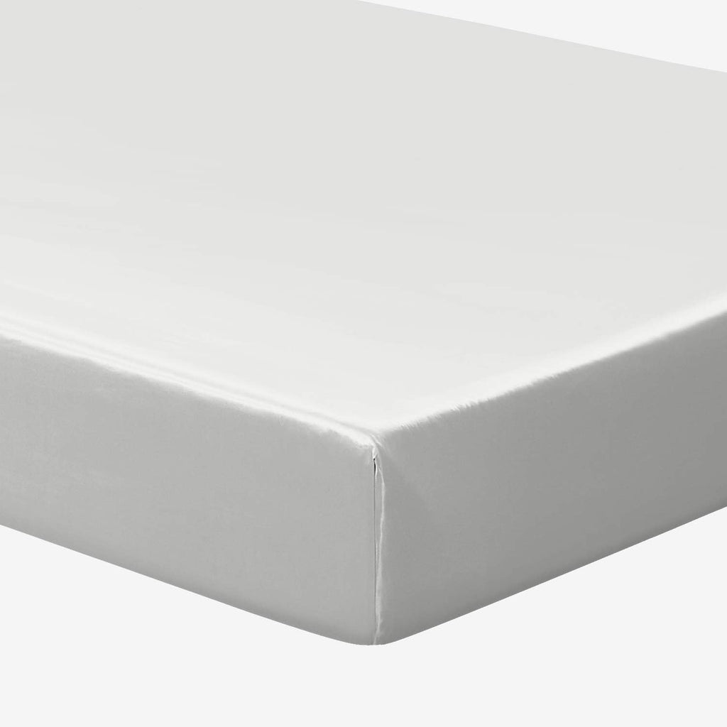 Orose Silk Fitted Bottom Sheet-100% Natural Mulberry Silk,Hypoallergenic,19 Momme,Seamless,Deep Pocket(16'),1pc (Ivory, Full)