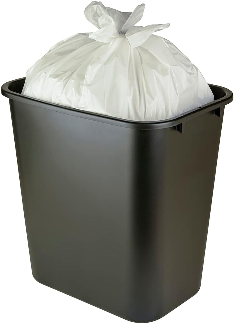 Amazon Basics 8 Gallon Flap Tie Trash Bags, Fresh Scent, 80 Count (Pack of 6)