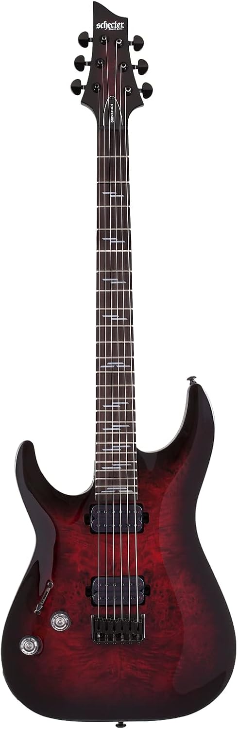 Schecter Omen Elite-6 LH Left-handed Electric Guitar - Black Cherry Burst