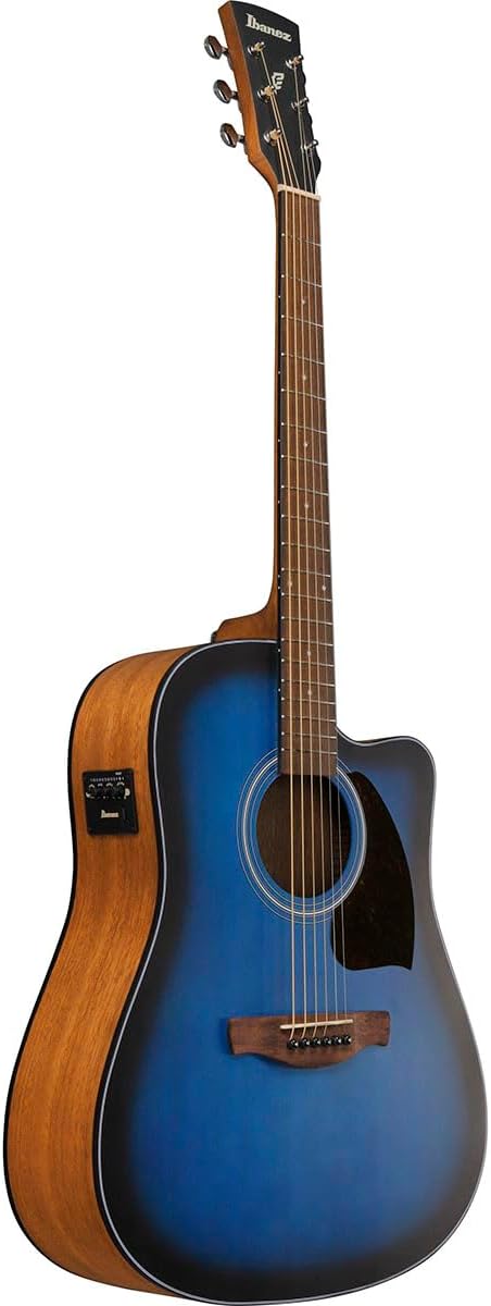 Ibanez PF50CE Acoustic-electric Guitar - Open-pore Trans Blue Sunburst