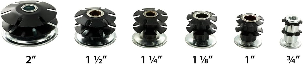 Outwater Industries Double Star Threaded Caster Insert | Heat Treated Steel | Fits 1-1/8 Inch Round 16-18 Gauge Tube | Thread: 5/16-18 | 100 Pack