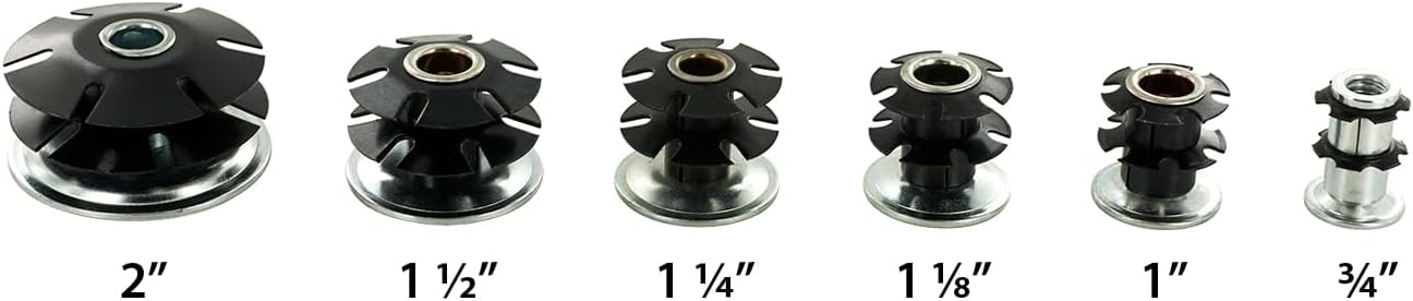 Outwater Industries Double Star Threaded Caster Insert | Heat Treated Steel | Fits 1-1/8 Inch Round 16-18 Gauge Tube | Thread: 5/16-18 | 100 Pack