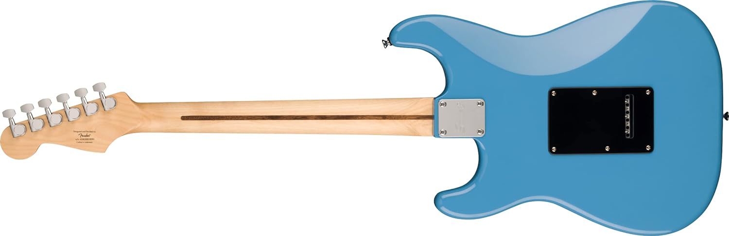 Squire Sonic Stratocaster Electric Guitar, California Blue, Laurel Fingerboard, Black Pickguard
