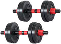 Adjustable Dumbbell Set Gym Dual Use Type Dumbbell/Barbell Set, Home Exercises Adjustable Weight for Beginners, Easy to Operate/Exercise Equipment (Color : Black, Size : 5kg/11lb*2pcs)