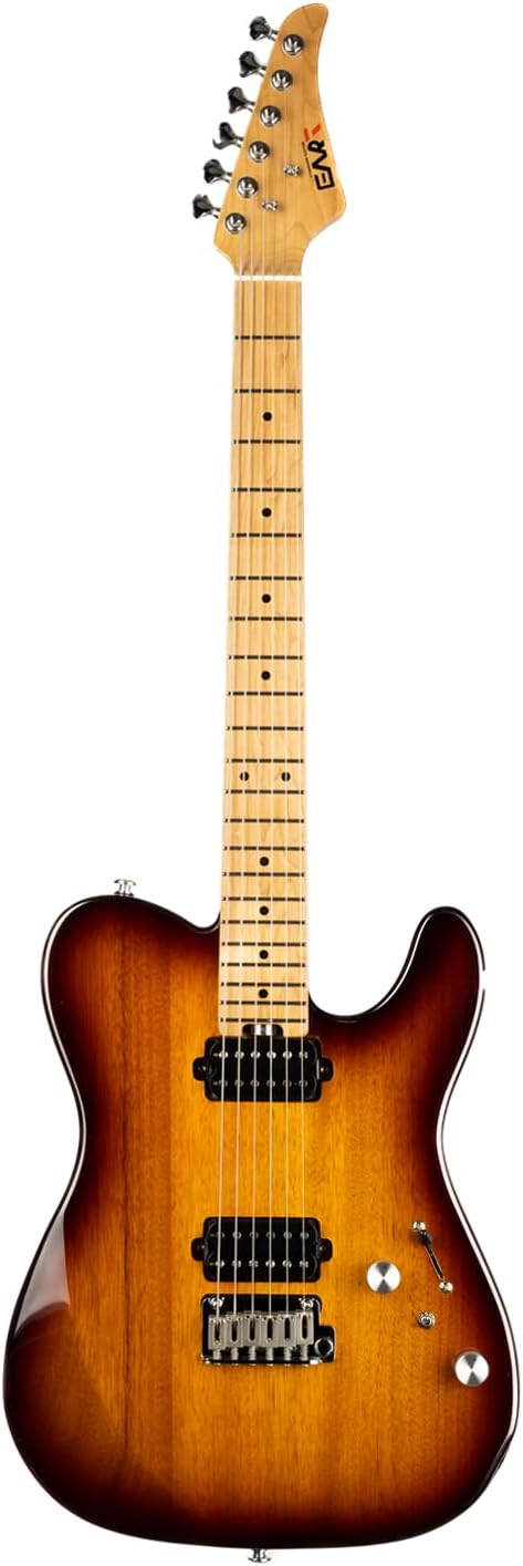 EART TL-380 6 String Solid-Body Electric Guitar Roasted Mahogany Body Maple Neck, Available in Gloss Finishes,Right