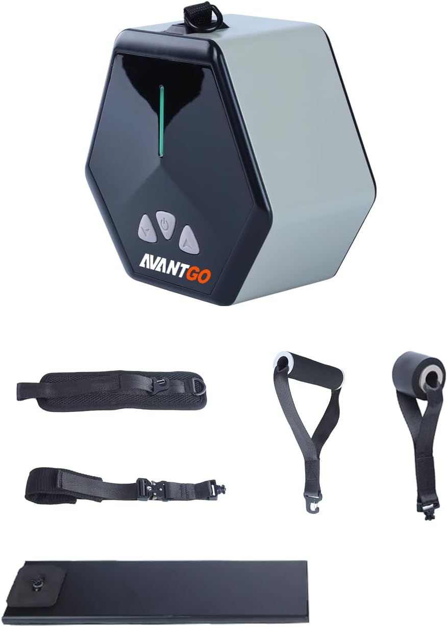 Portable Home Gym, Multifunctional Cable Fitness Machine, Resistance Adjustable Functional Trainer, App & Bluetooth Connection, Full Body Workouts, Fitness Anywhere, Gray
