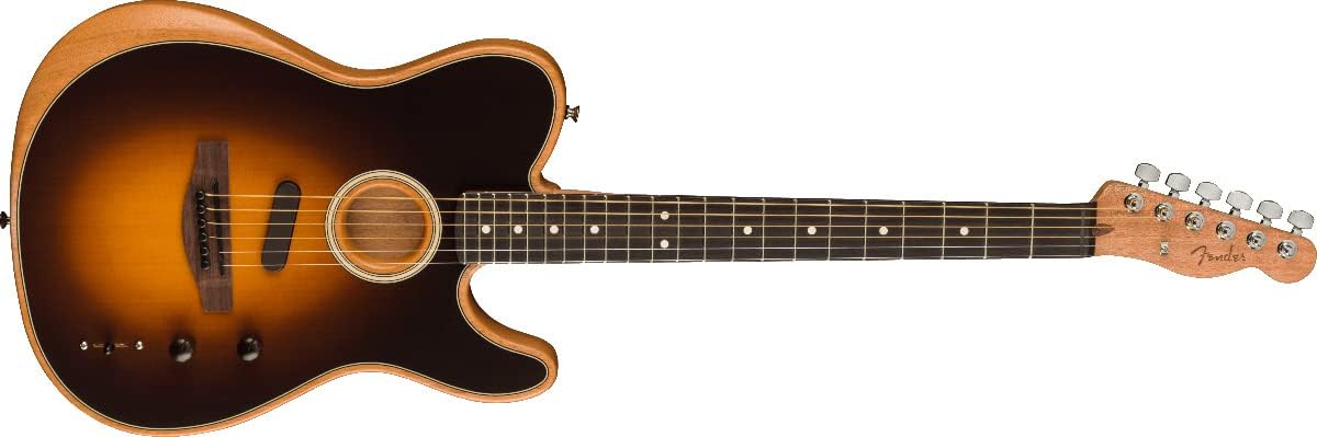 Fender Acoustasonic Player Telecaster Acoustic Electric Guitar, with 2-Year Warranty, Shadow Burst, Rosewood Fingerboard, with Gig Bag