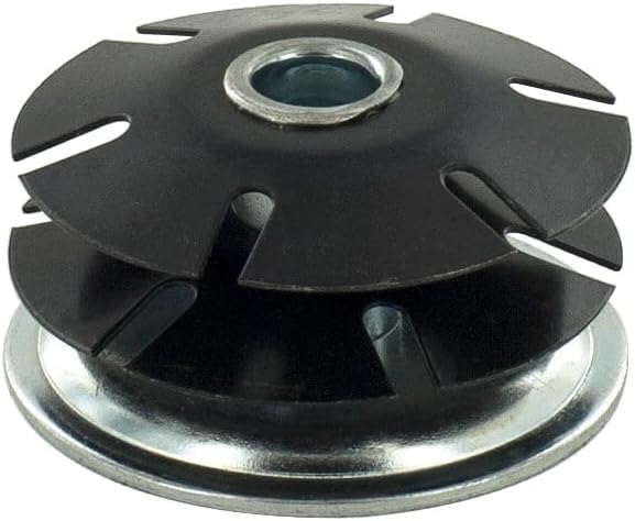 Outwater Industries Double Star Threaded Caster Insert | Heat Treated Steel | Fits 2 Inch Round 16-18 Gauge Tube | Thread: 3/8-16 | 100 Pack
