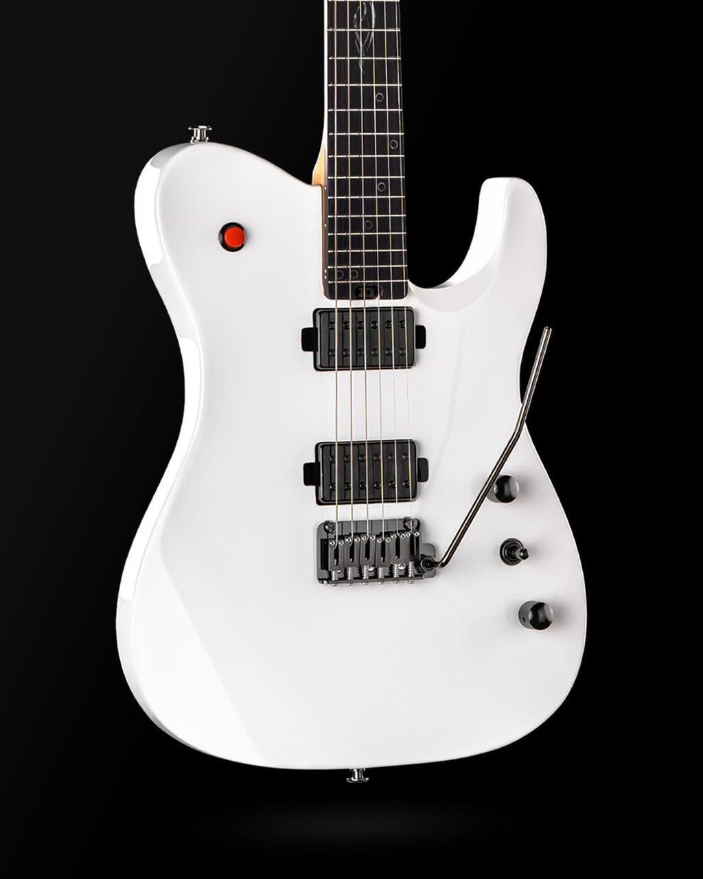 WestCreek Helyx Electric Guitar, Mahogany Body, Stainless Steel Frets, Roasted Maple Neck, Rosewood Fretboard, Bone Nut, 24 Frets (White)