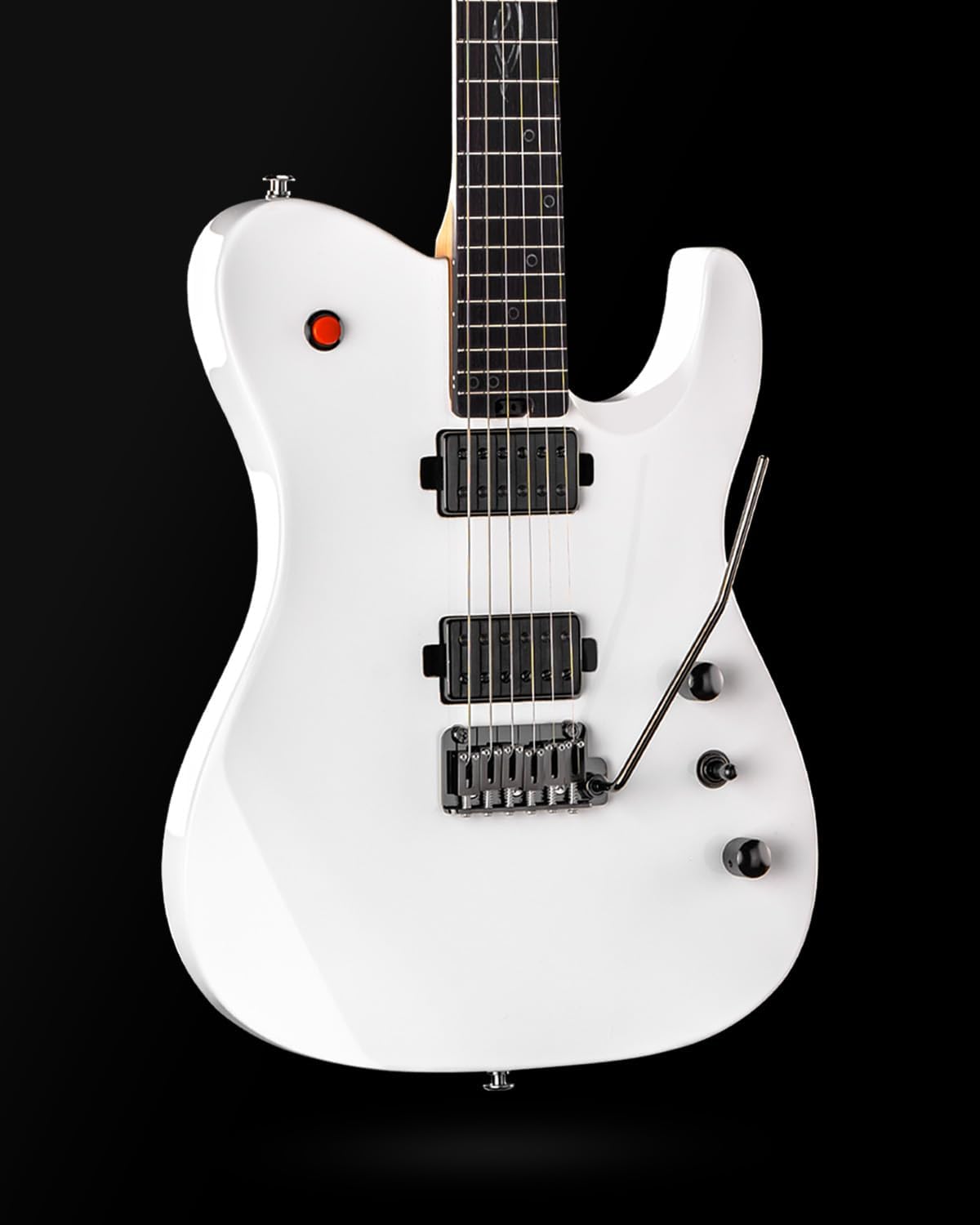 WestCreek Helyx Electric Guitar, Mahogany Body, Stainless Steel Frets, Roasted Maple Neck, Rosewood Fretboard, Bone Nut, 24 Frets (White)