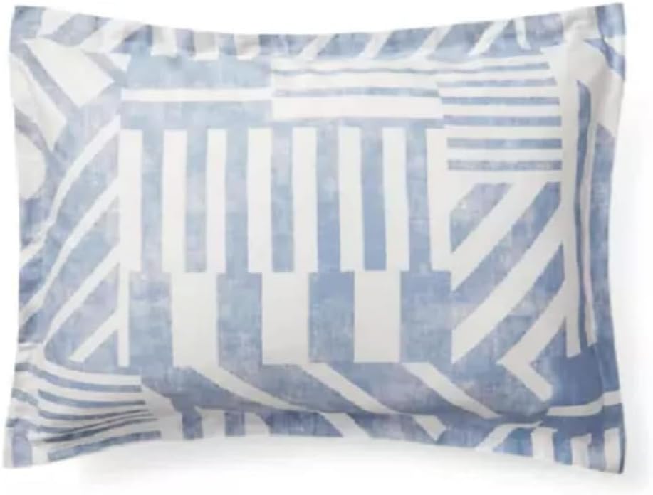 Lauren Ralph Lauren Bennett Blue White Geometric 3-Pc. King Duvet Cover Set (King)