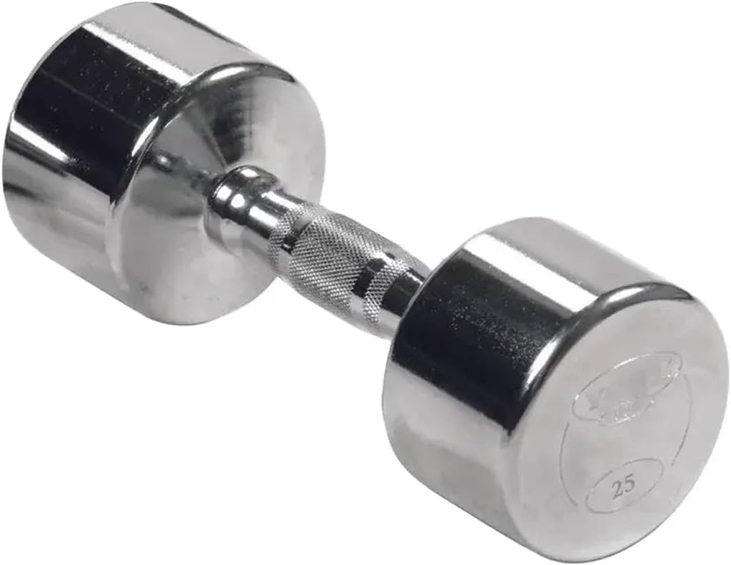 Professional Chrome Dumbbell with Ergo Grip, Heavy-Duty Solid Steel Knurled Handles Hand Weights for Exercise Muscle Toning Home Gym Workout and Training - 2.5 LB - 50 LB Pack of 1, 2 & 4