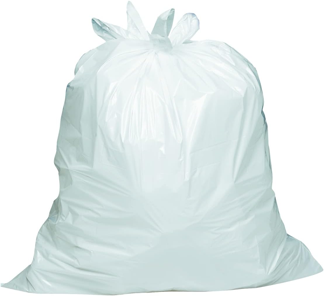 Amazon Basics 8 Gallon Flap Tie Trash Bags, Fresh Scent, 80 Count (Pack of 6)