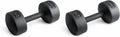 Legacy Solid Round Dumbbell Black – Heavy Duty Cast Iron Hand Weight with Knurled Ergonomic Grip for Strength Training, Muscle Toning, Home Gym Workout – 5 lb to 150 lb In Single & Pair