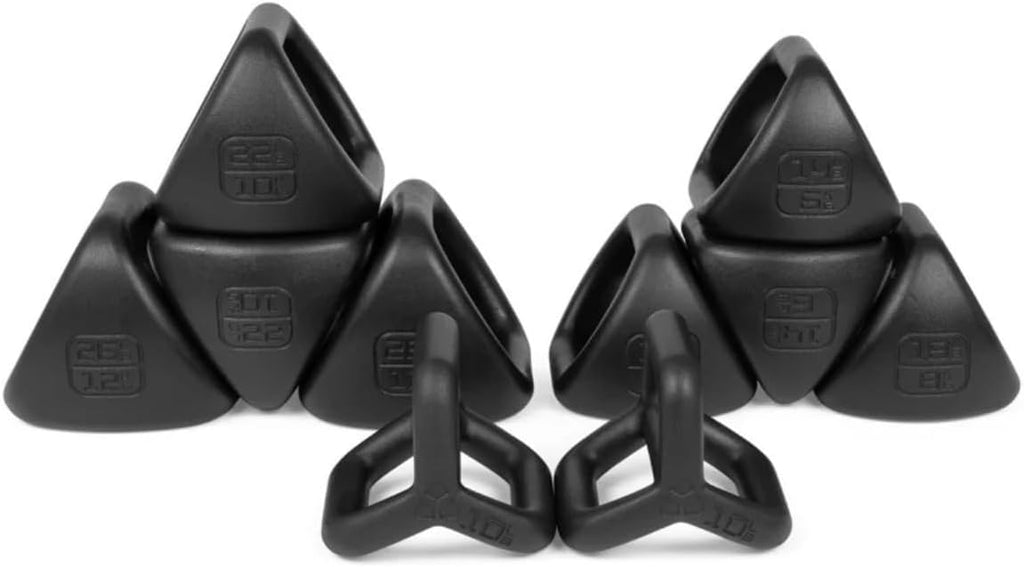 TRX YBell Pro Series 3-in-1 Dumbbell, Kettlebell and Push Up Stand Workout Equipment | Commercial Grade Powder Coated Surface | Perfect for Strength Training & Conditioning Workouts | 12 Piece