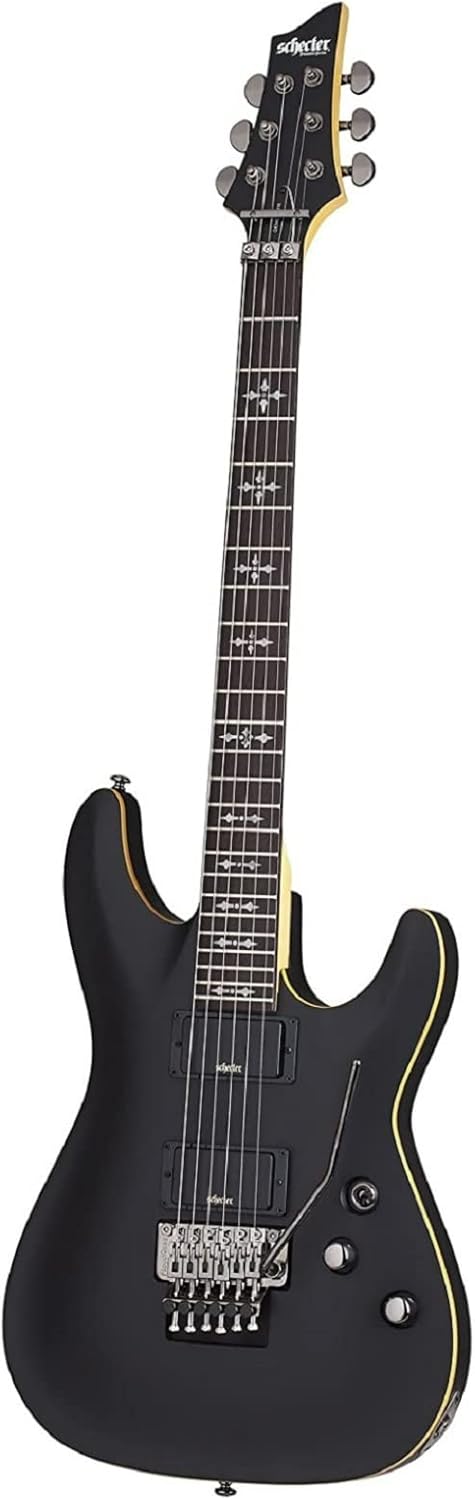 Schecter 3661 Solid-Body Electric Guitar, Aged Black Satin