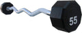 Fitness First 10-Sided Fixed Urethane Encased EZ Curl Barbell 25-115 lbs