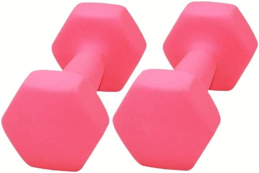2pcs Hex Dumbbell Female and Men's Beginner Aerobics Bodybuilding Fitness Equipment Home Gym Sporting Goods Exercise Arm Pilates Yoga Weight Lose Thin Arm Non-Slip Dumbbe