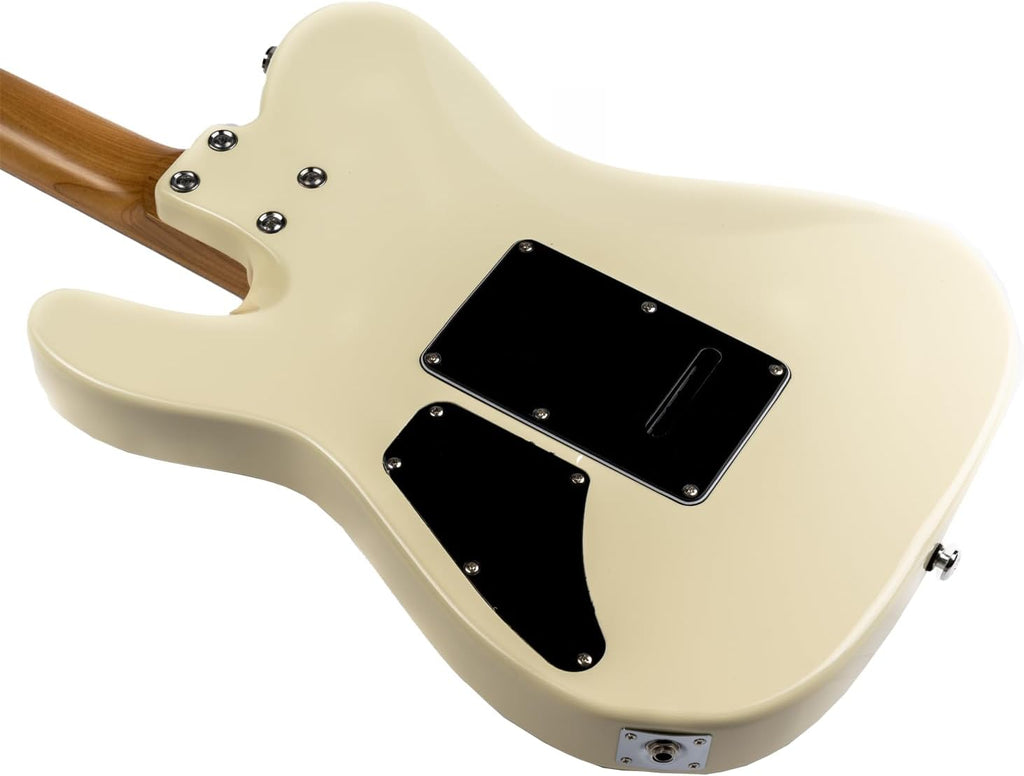 EART TL-380 6 String Solid-Body Electric Guitar Roasted Mahogany Body Maple Neck, Available in Gloss Finishes,Right