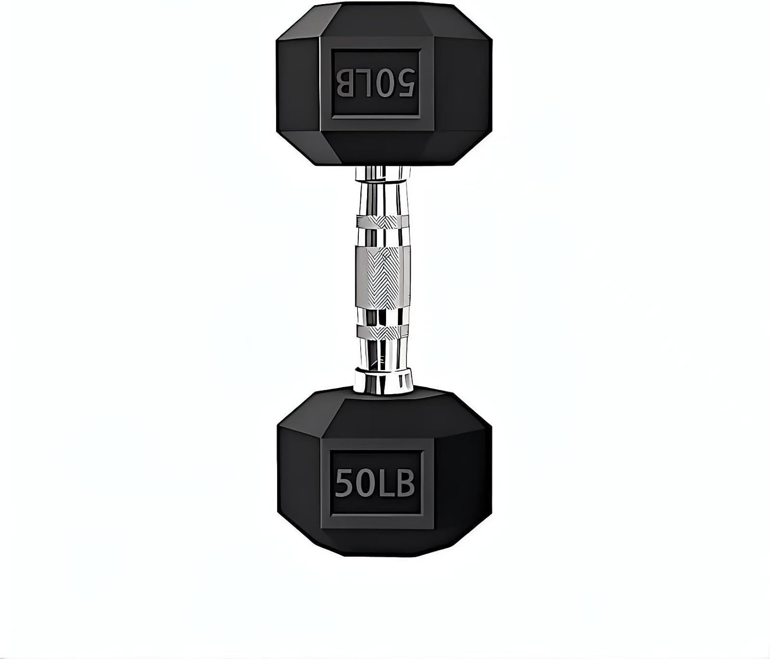 Barbell Coated Super Rubber Hex Dumbbell Weight-5LBS to 50LBS