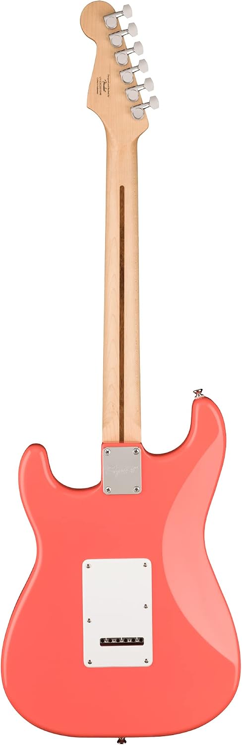 Fender Squier Sonic Stratocaster HSS - Tahitian Coral Bundle with Frontman 10G Amp, Tuner, Strap, Cable, Picks, and Austin Bazaar Guitar DVD