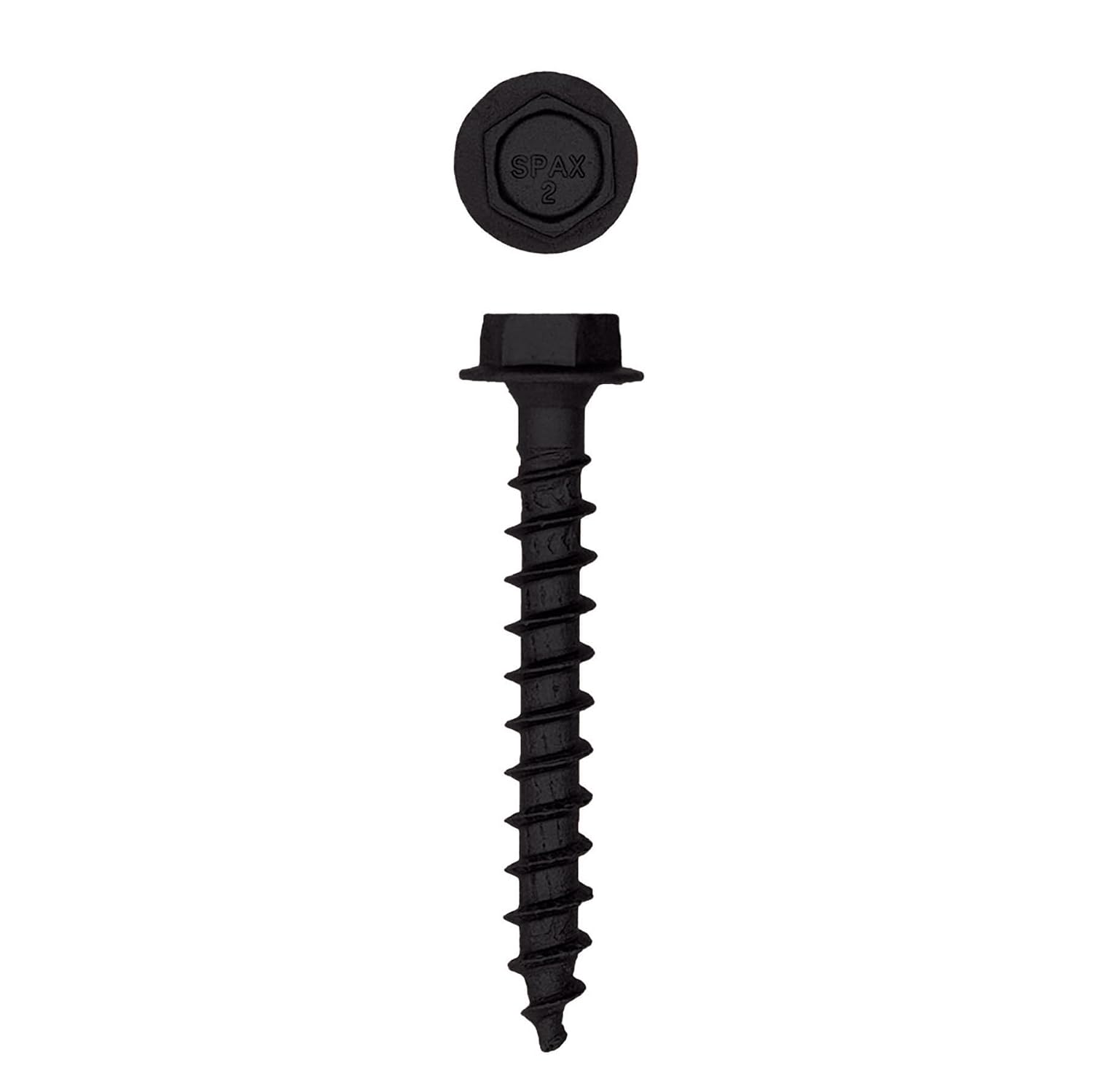 SPAX 1/4' x 2' Exterior Hex Head Structural Wood Lag Screws Powerlags Hex (500 EA) Bulk Pail Bit Included Heavy Duty Rust Resistant