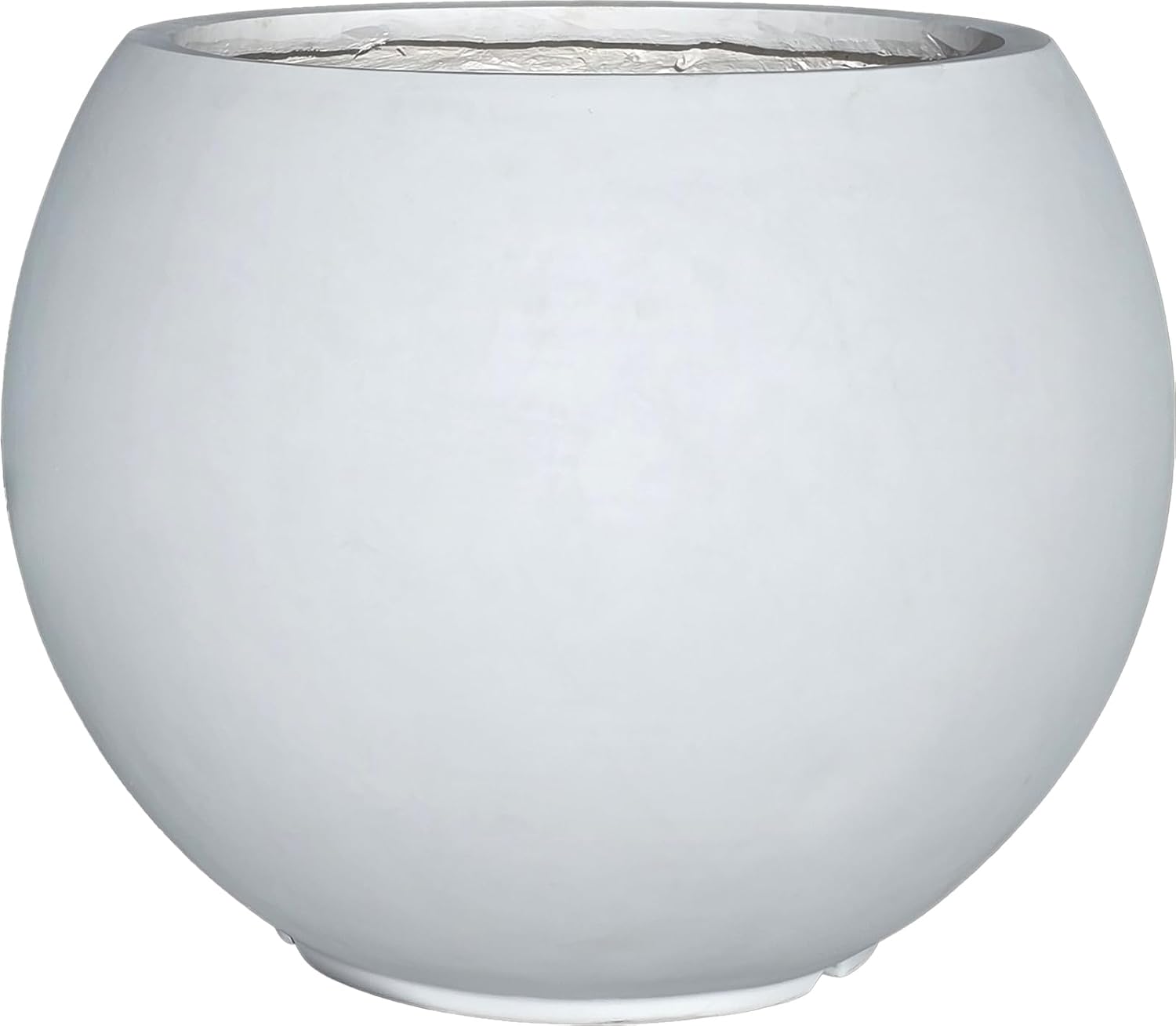 Panlaolao 17 H x 21' Dia (15' Pot Opening) Round Fiberstone Planter with Drainage Hole, White, Indoor/Outdoor Large Plant Pot for Home Patio Garden, Ideal for Large Plants