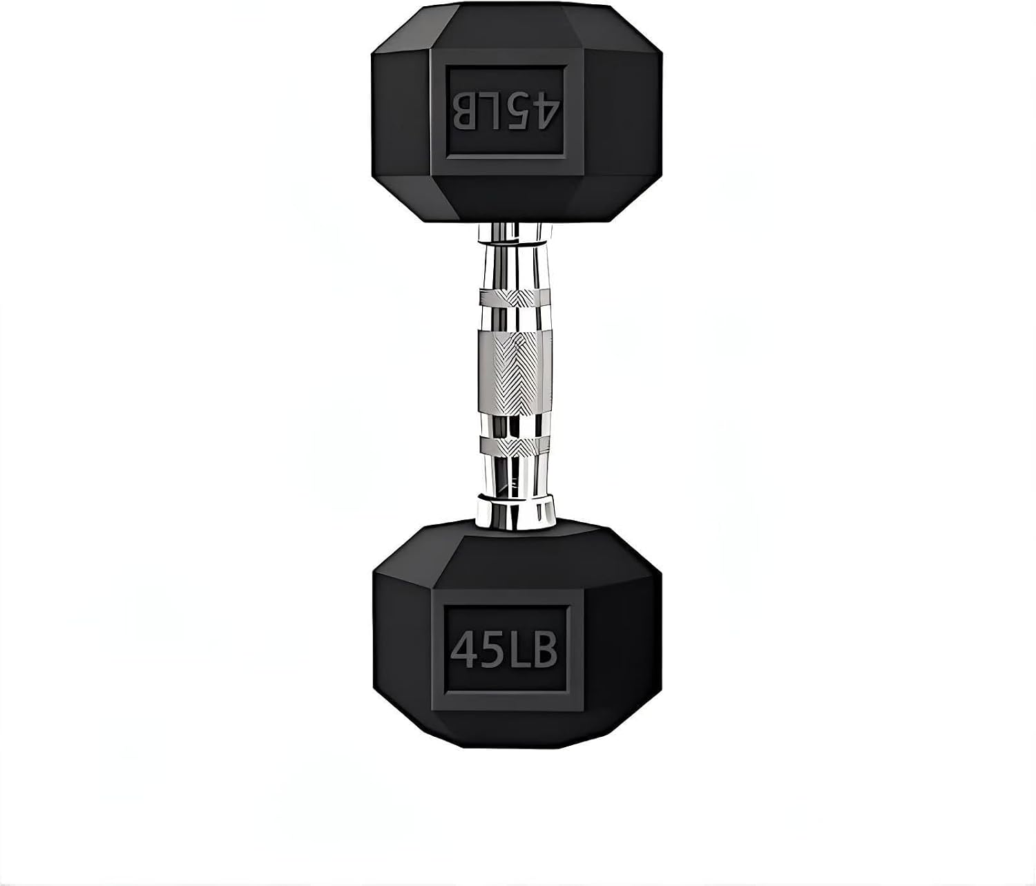 Barbell Coated Super Rubber Hex Dumbbell Weight-5LBS to 50LBS
