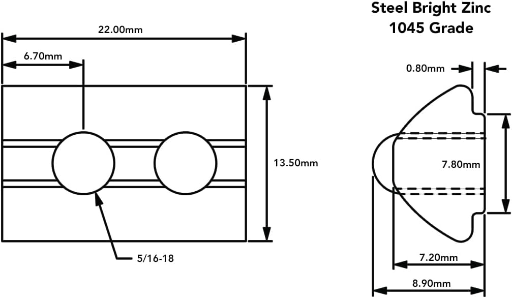 8020, 13040, 15 40 Series 5/16-18 Steel Self Aligning Roll in T-Nut with Ball Spring - T Slot Accessories for 80/20 Aluminum Extrusion - Hardware Nuts (500 Pack)