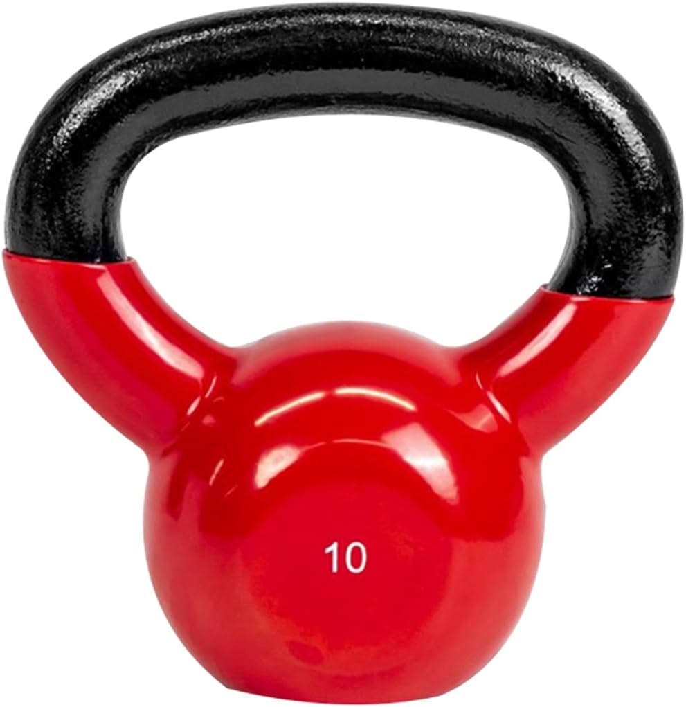 Kettlebell Weights for Women Men's Strength Training Kettle Bells, Beginner Fitness Dumbbell, Squat/Swing/Lunge, Home Exercise Equipment(Red-10LB)