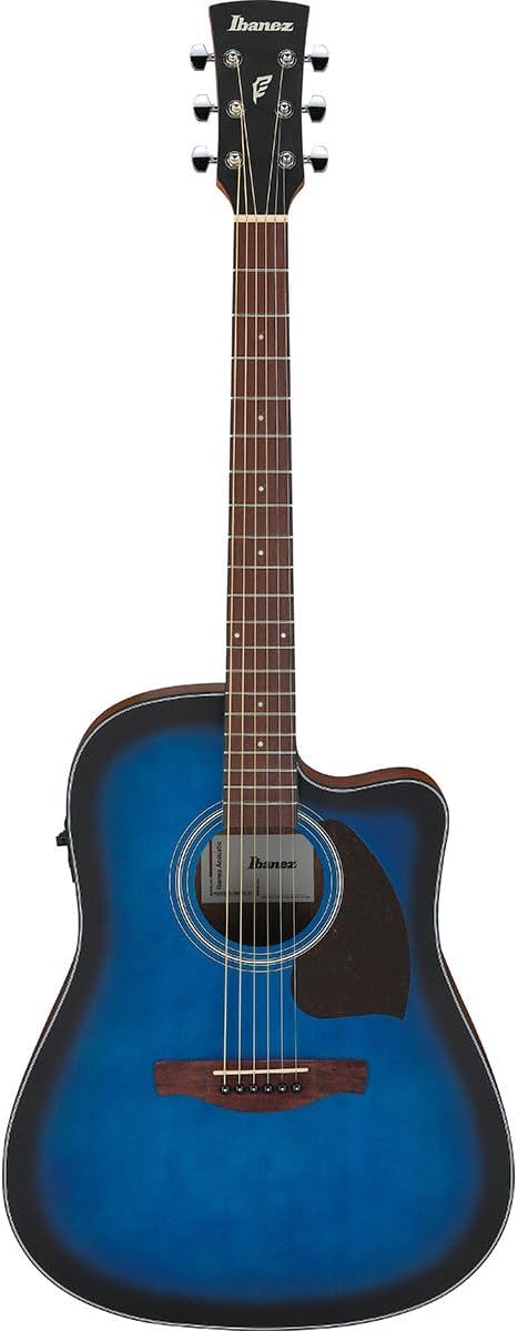 Ibanez PF50CE Acoustic-electric Guitar - Open-pore Trans Blue Sunburst