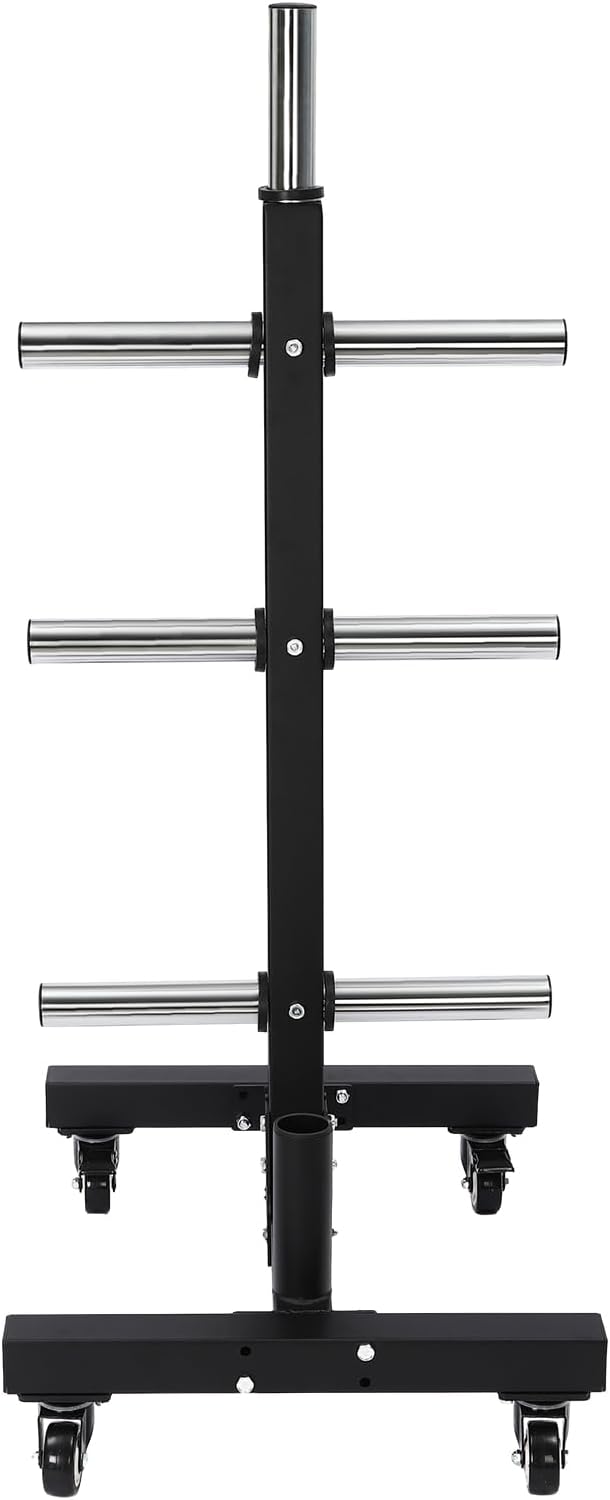 Dumbbell Rack, Removable Plate Rack Tree, Vertical Storage Tree with 4 Universal Wheels, Dumbbell Chip Storage Rack, Storage of Fitness Equipment, Q235 Steel, 500kg/1102.3lbs Load-Bearing