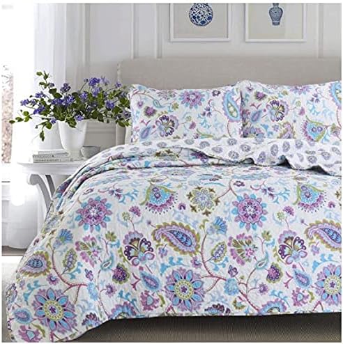 Blancho Bedding Quilt Set 3 Pcs Bedding Set Bedroom Bed 100% Cotton King Size