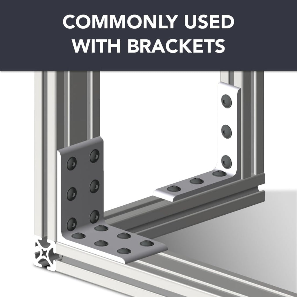 8020, 3285, 15 Series 5/16-18 Triple Threaded Slide in Economy T-Nut Steel T-Slot Accessories for 80/20 Aluminum Extrusion Hardware Nuts (100 Pack)