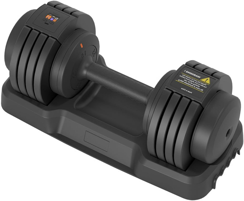 Smart Dumbbell Adjustable Weights with Speaking Display, Like Having a Virtual Fitness Coach Inside, 5 in 1 Free Weight System, Perfect For Home Fitness Enthusiasts, For Men and Women 55LB