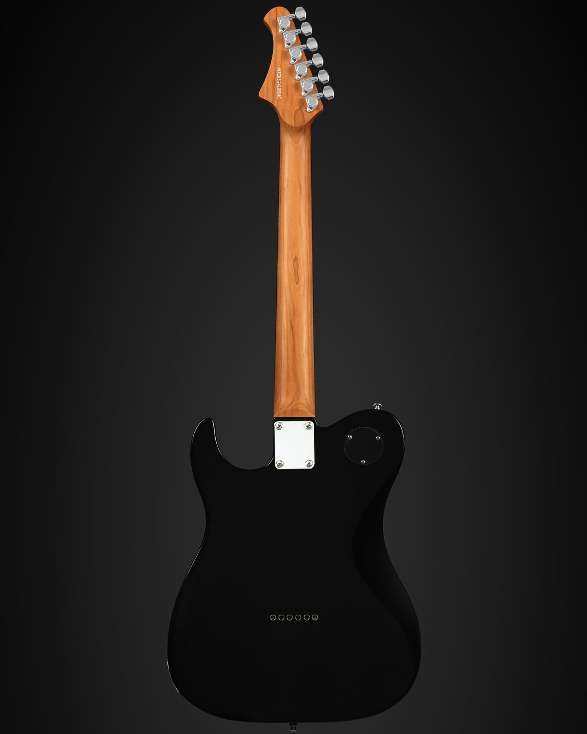 WestCreek TT-50KS Solid Body Electric Guitar, Mahogany Body, Maple Neck, Rosewood Fretboard, Rounded End Frets, Bone Nut, 22 Frets (Black)