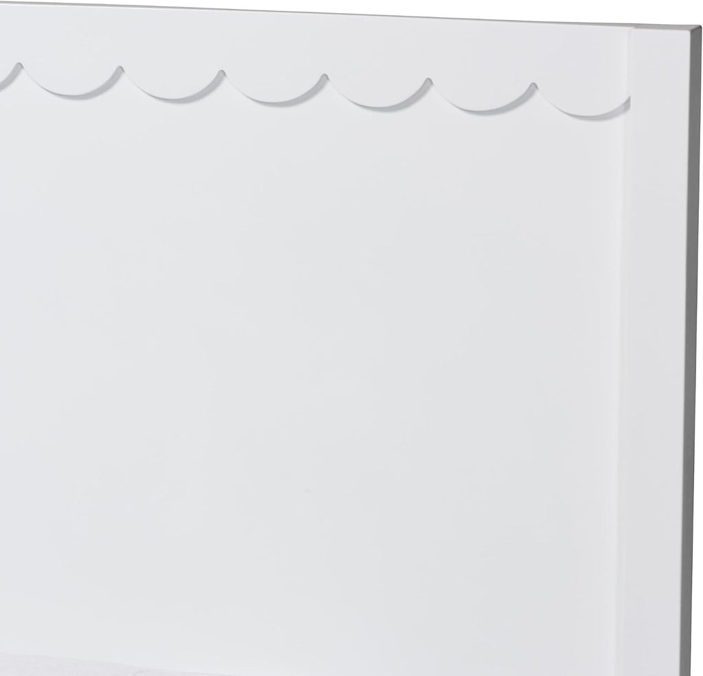 Baxton Studio Roni White Wood 4-Piece Full Bedroom Set with Two Nightstands