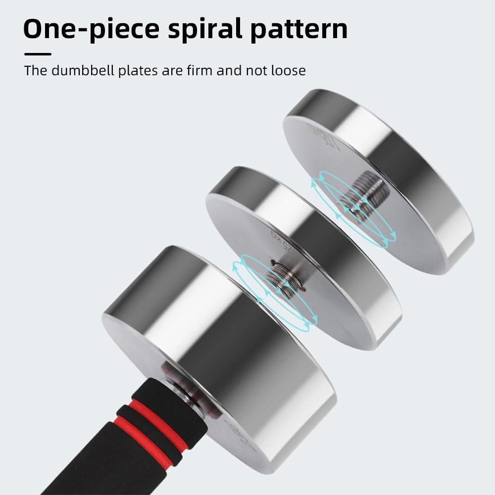 Steel Dumbbell Set Compact Portable Home Gym Fitness Hand Weights Men Women