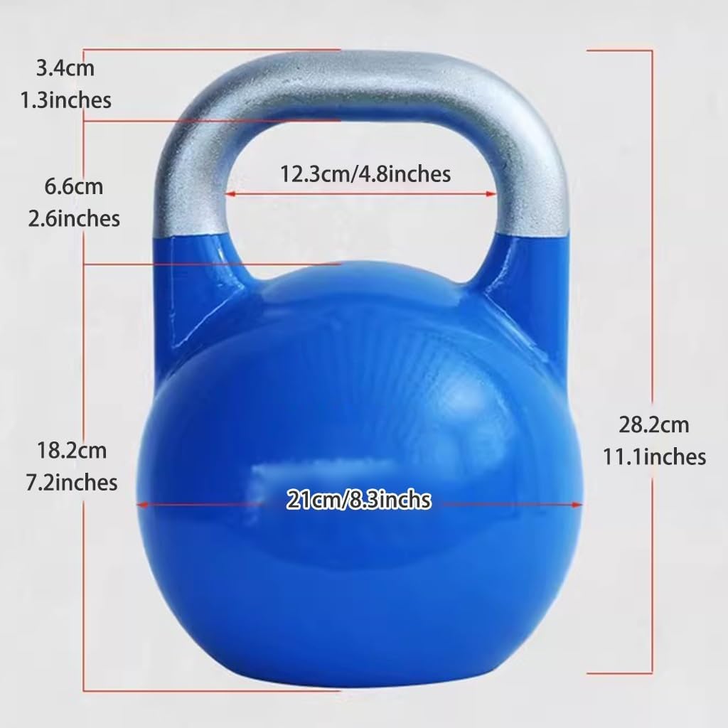 Kettlebell Weights Fitness Sports Competitive Kettle Ball, Muscle Training Dumbbells for Men and Women, Swing/Squat, Gym Exercise Equipment(Light blue-10kg)