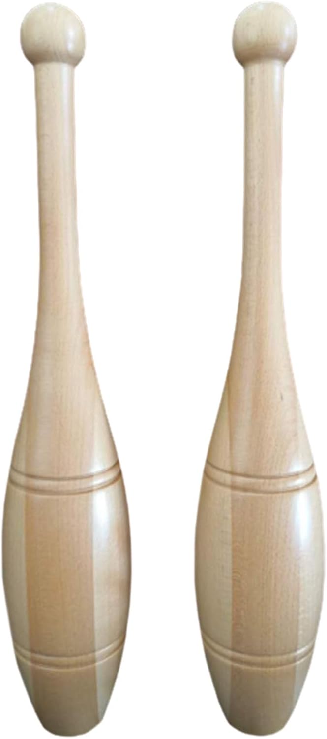 Wooden Indian Clubs 2lb/3lb/4lb Pair, All Body Workout/Strength Training Clubbell, Home Gym Equipment, Fitness Women & Men Exercise Clubs