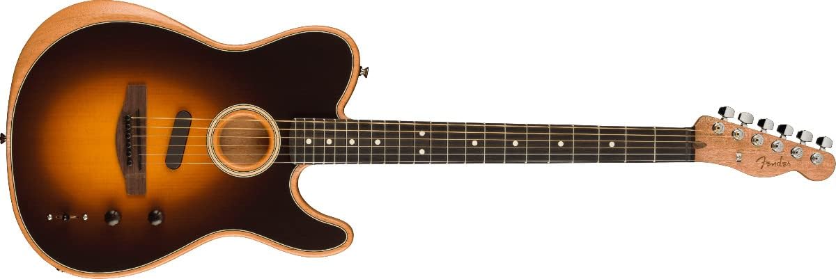 Fender Acoustasonic Player Telecaster Acoustic Electric Guitar, with 2-Year Warranty, Shadow Burst, Rosewood Fingerboard, with Gig Bag