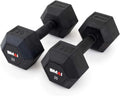 SMAI Rubber Hex Dumbbells, Premium Exercise & Fitness Gear for Home Gym Workouts - Strength Training for Women & Men, Space-Efficient Design, Stable Hexagonal Shape in Various Weights