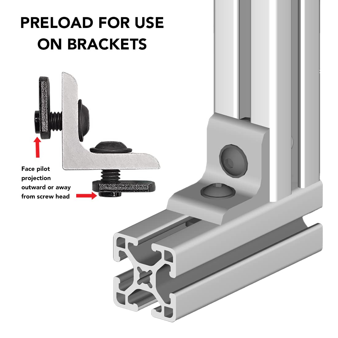 8020, 3278, 15 Series 5/16-18 Offset Threaded Slide in Economy T-Nut Steel T-Slot Accessories for 80/20 Aluminum Extrusion Hardware Nuts (2500 Pack)