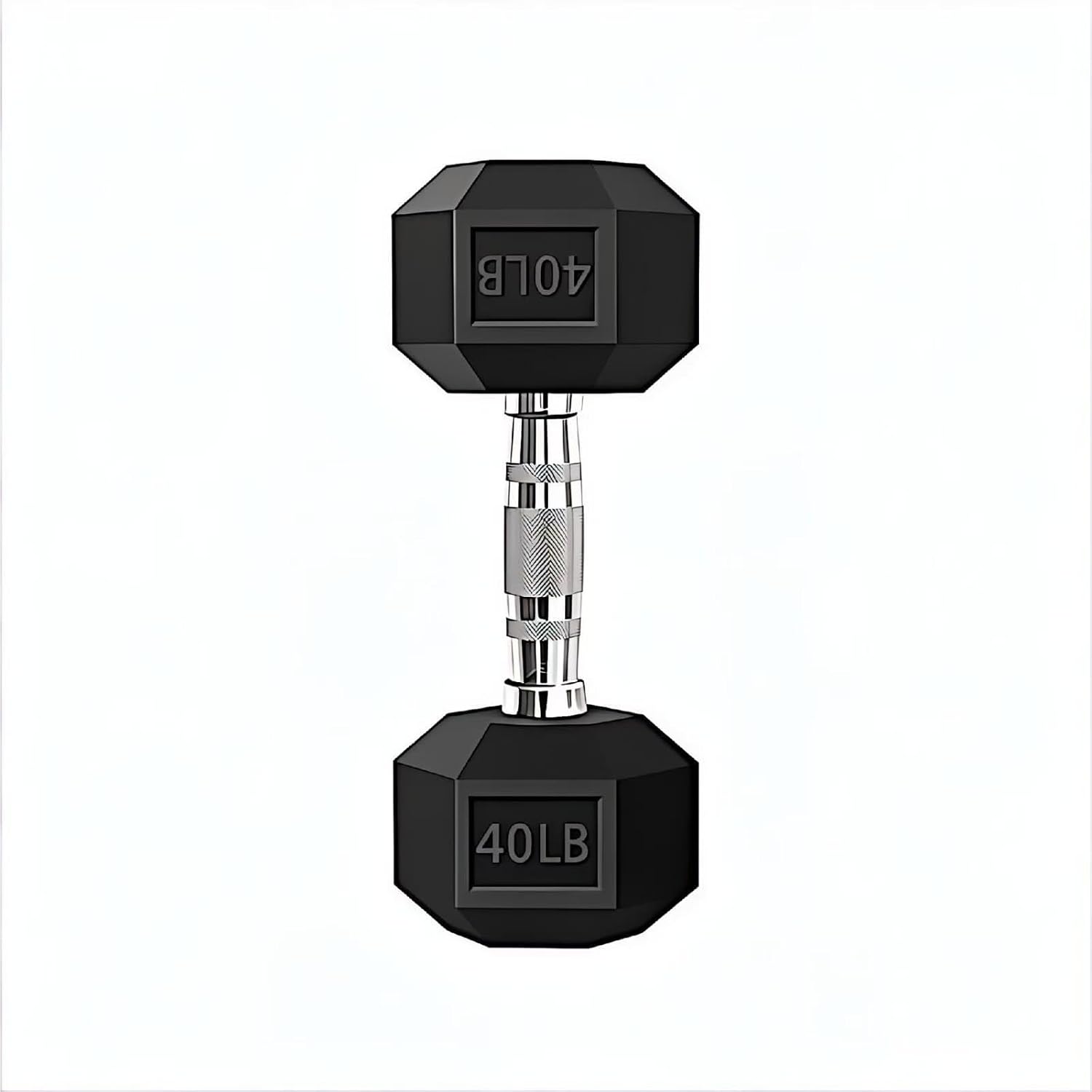 Barbell Coated Super Rubber Hex Dumbbell Weight-5LBS to 50LBS