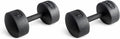 Legacy Solid Round Dumbbell Black – Heavy Duty Cast Iron Hand Weight with Knurled Ergonomic Grip for Strength Training, Muscle Toning, Home Gym Workout – 5 lb to 150 lb In Single & Pair