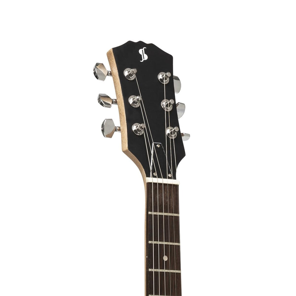 Stagg SEL-HB90 VYL Standard Series Electric Guitar l Solid Mahogany Body l Flat Top l Vintage Yellow Finish