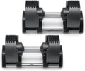 SMRTFT NUOBELL Adjustable Dumbbells 5–100 lb Set | Original NUOBELL | 26 Weights in 1 for Home Gym Strength Training | Steel-Knurled Handle | Space-Saving Dumbbell Set of 2 | 2-Year Warranty