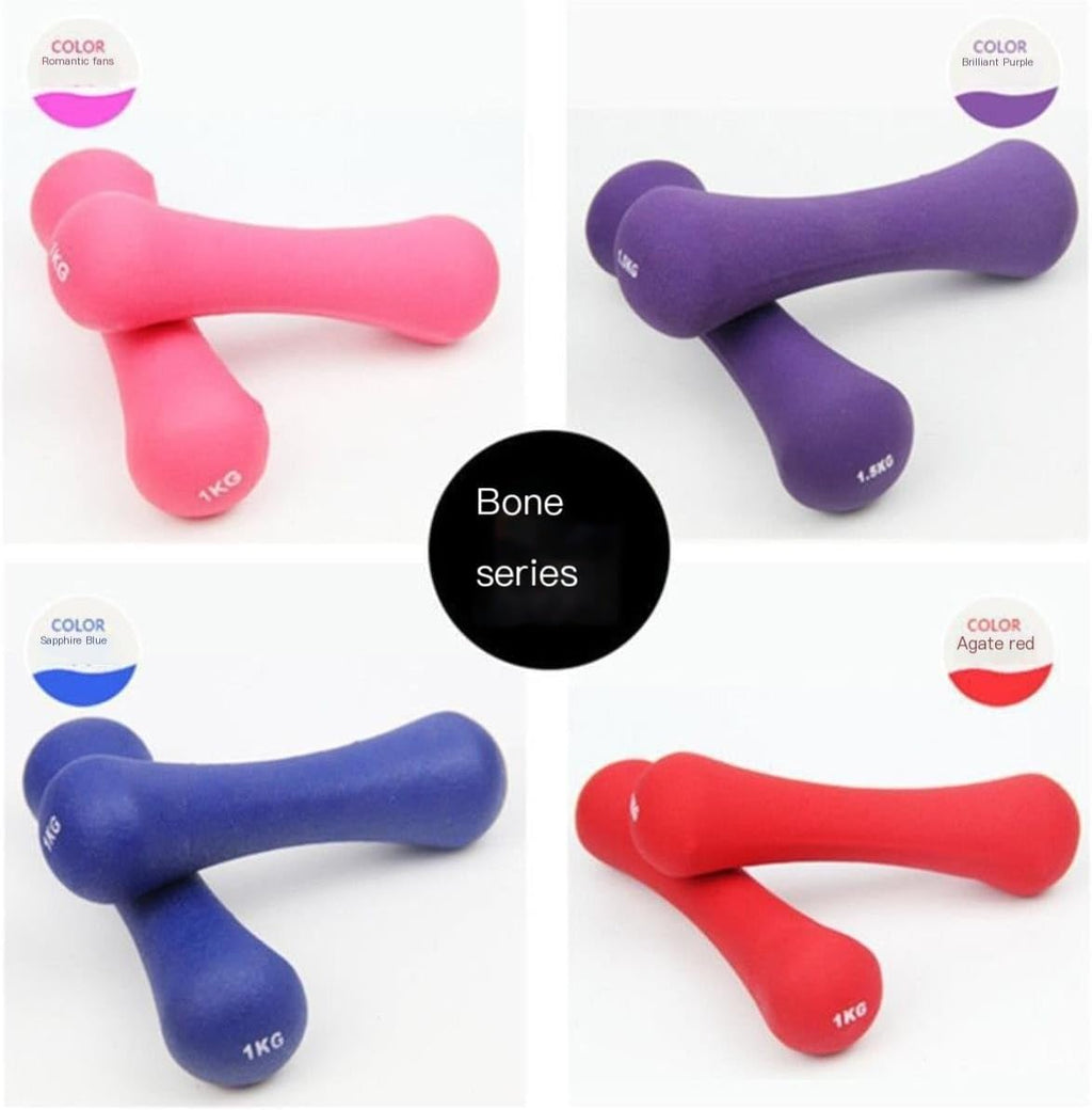 Dumbbel Home Fitness Equipment Bone Dumbbells For Women Jumping Exercises Slimming Arms Yoga Fitness Dumbbells Barbell, 2kg, Pink